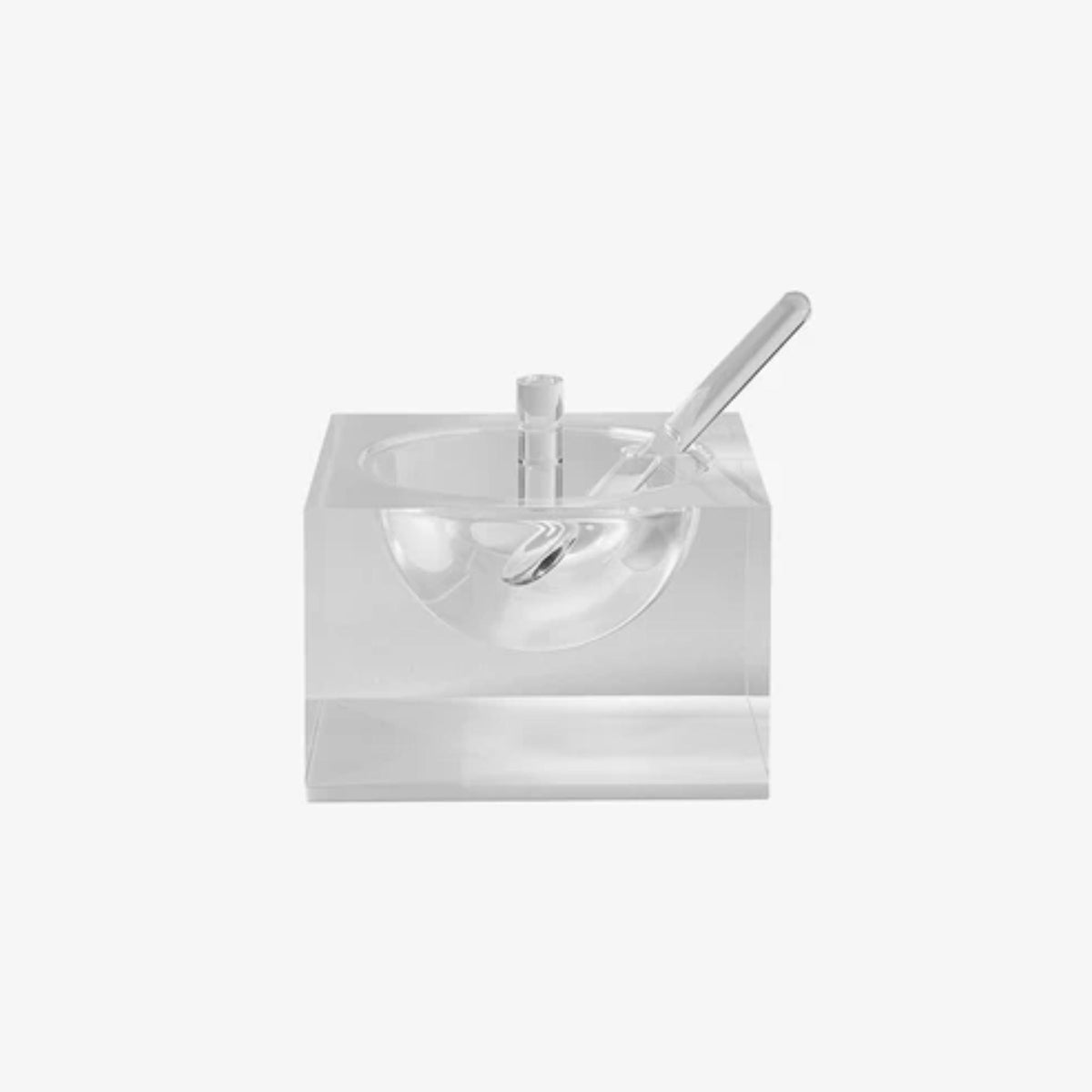 Acrylic Honey & Salt Dish in White by Apeloig
