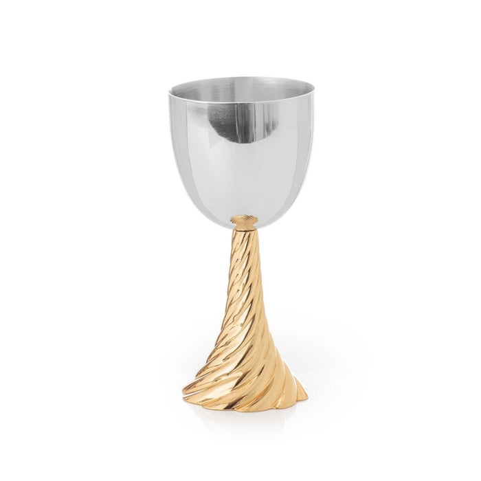 Twist Kiddush Cup Silver/Gold by Michael Aram