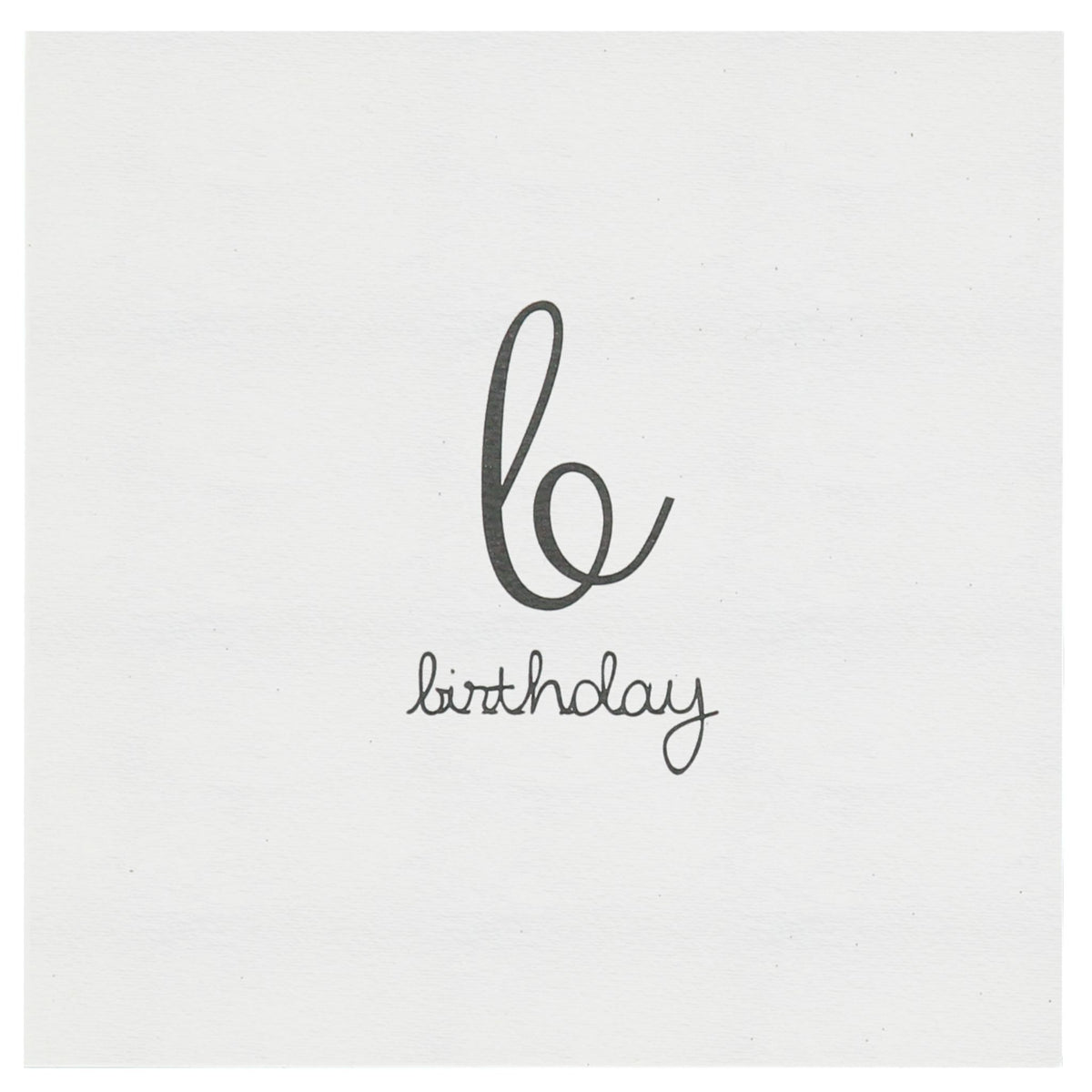 B for Birthday Card