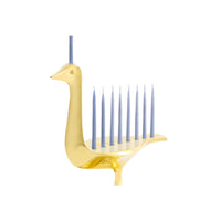 Brass Bird Chanukiah by Jonathan Adler