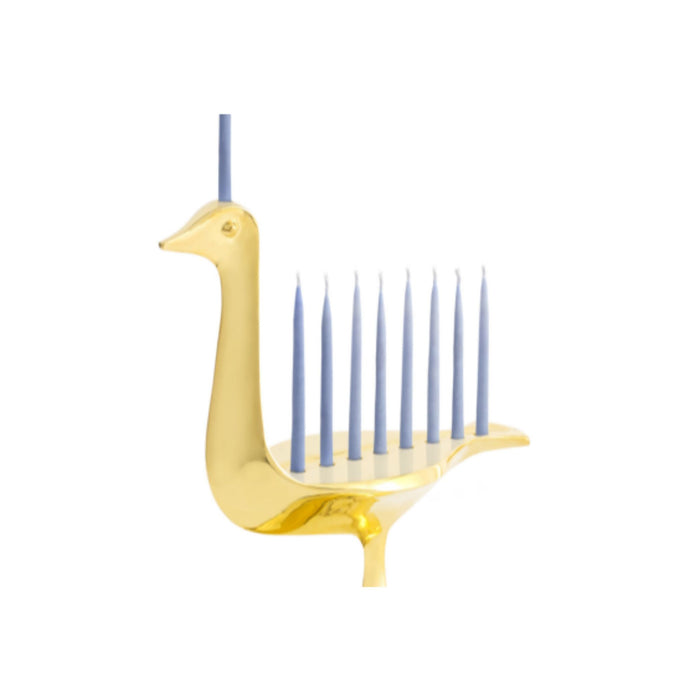 Brass Bird Chanukiah by Jonathan Adler