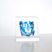 Broken Chuppah Glass Art in Lucite Cube