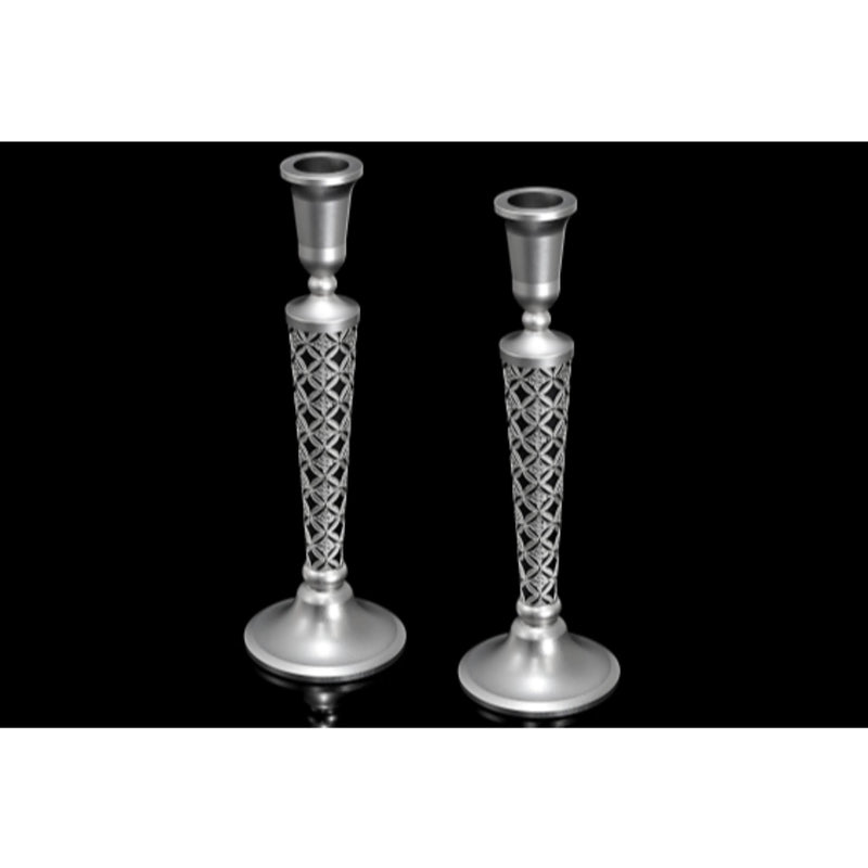 Scarlett Classic Shabbat Candlesticks by Metalace Art