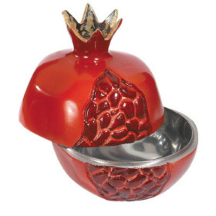 Cast Iron Pomegranate Large Honey Dish in Red  by Yair Emanuel