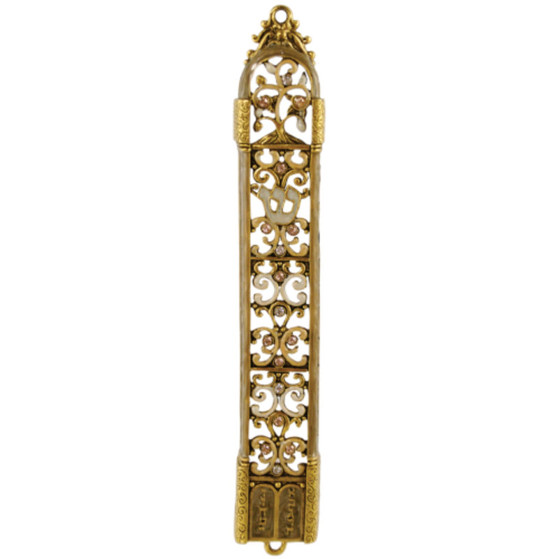 Classic Filigree Mezuzah by Quest Collection