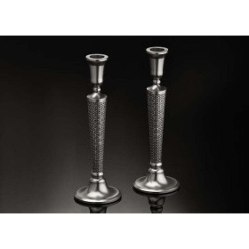 Lexi Classic Black Shabbat Candlesticks by Metalace Art