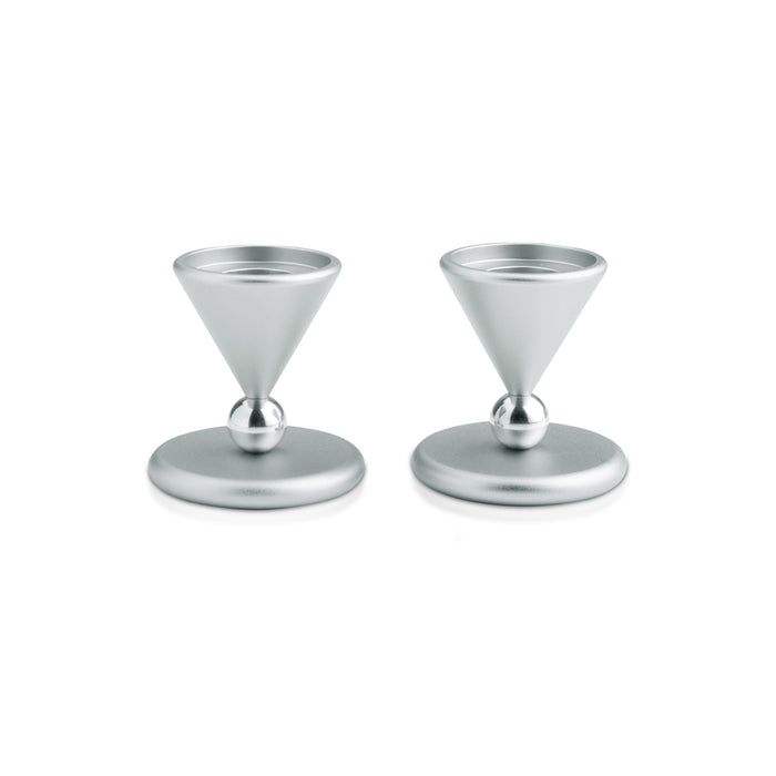 Mini Shabbat Candlesticks in Silver by Dabbah