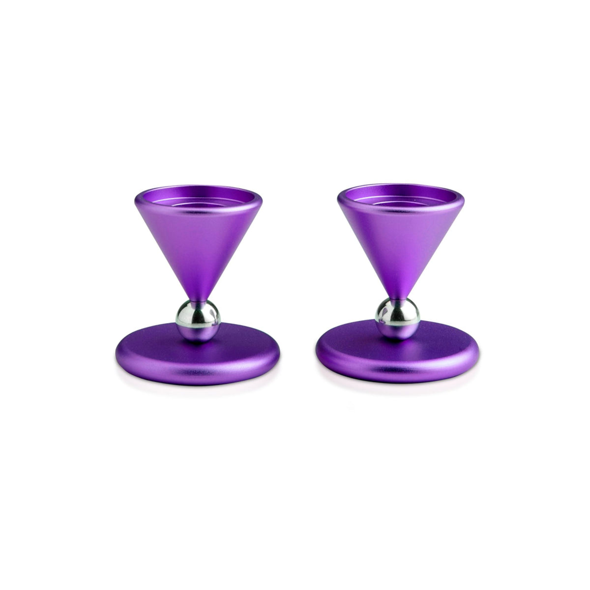 Mini Shabbat Candlesticks in Purple by Dabbah