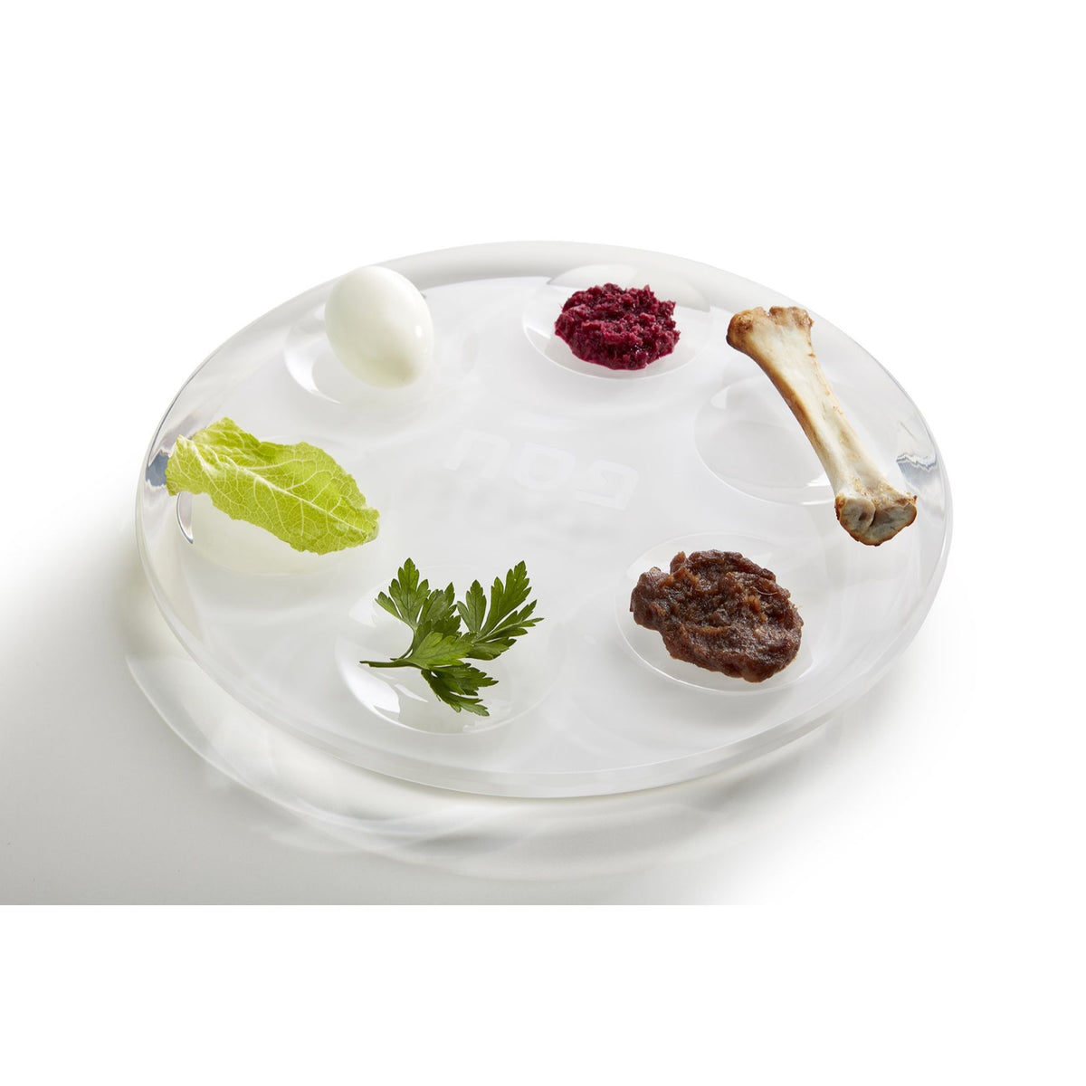 Acrylic Seder Plate in White by Apeloig Collection