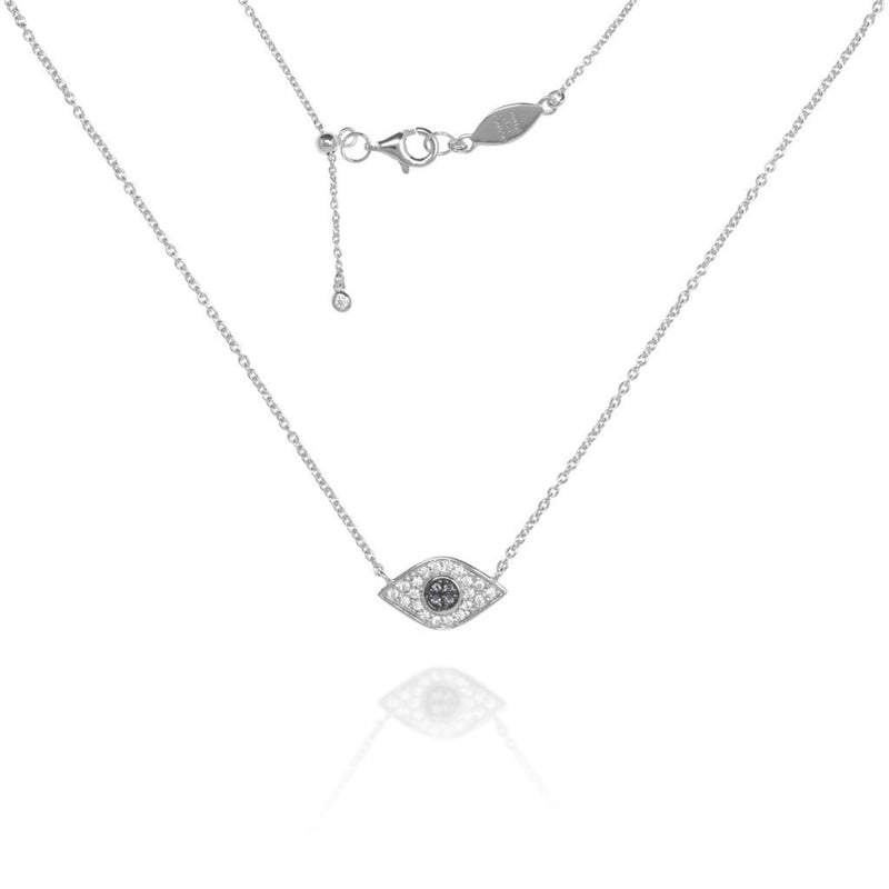 Evil Eye Necklace with Blue stone in Silver by Penny Levi