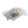Geometric Challah Cover in Silver Velvet topped with Tulle by Apeloig Collection
