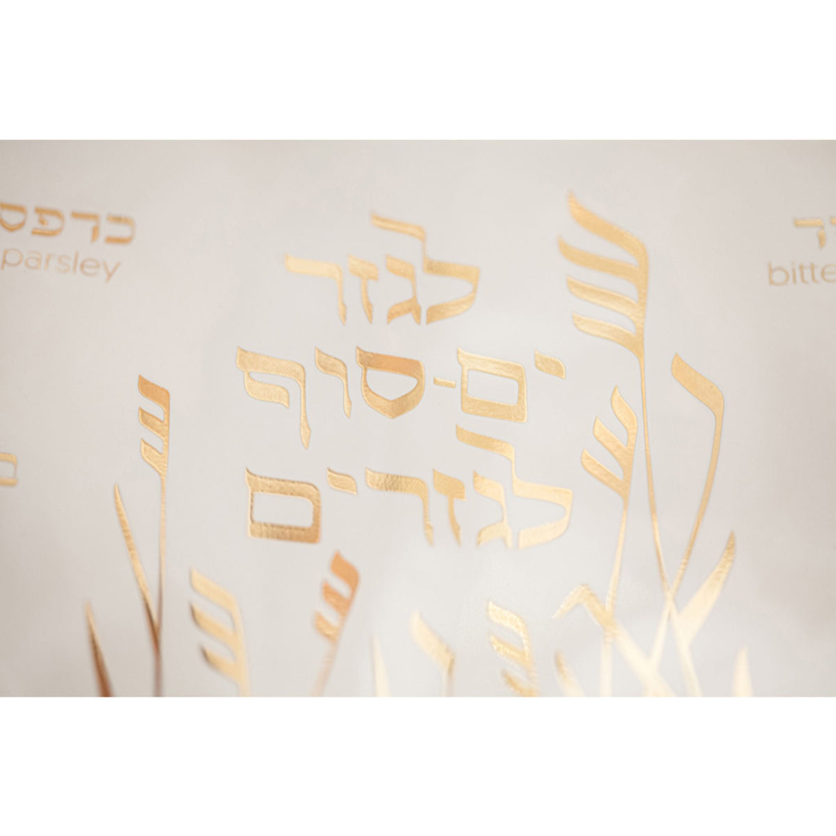 Ceramic Seder Plate with 24 Carat Gold by Mi Polin