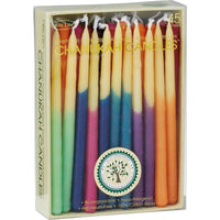 Biodegradable, Hypo-Allergenic, Chanukah Candles - Multi Coloured Hand-dipped Beeswax set of 45