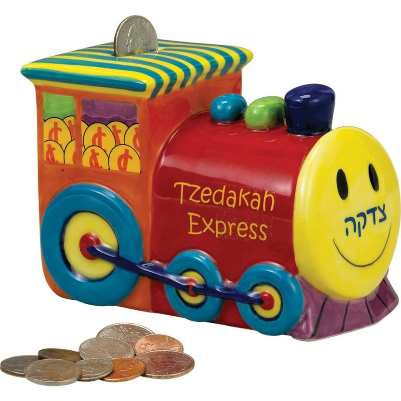 Tzedakah Box - Ceramic Train