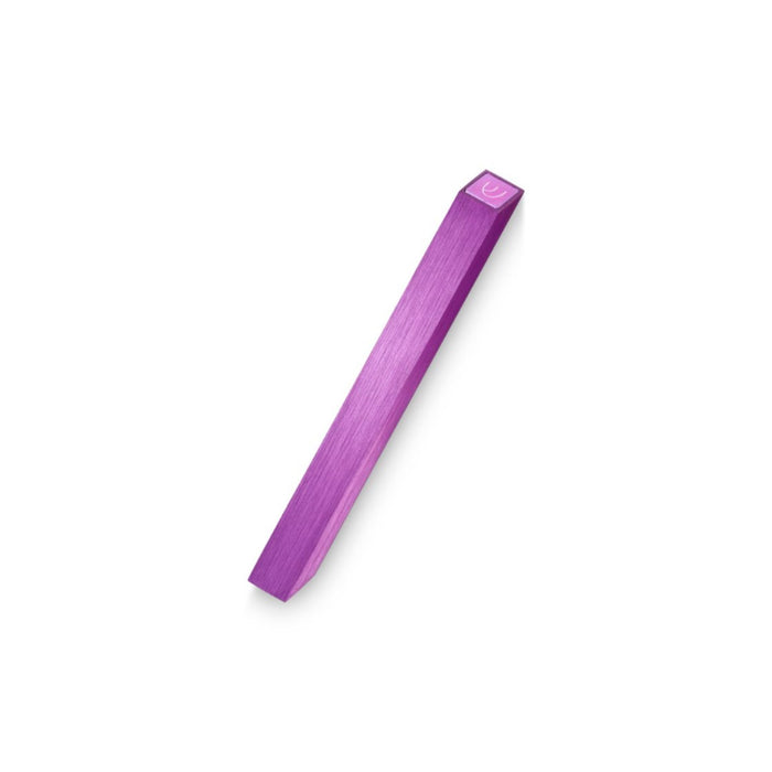 Square Shin Mezuzah in Purple / Pink by Adi Sidler