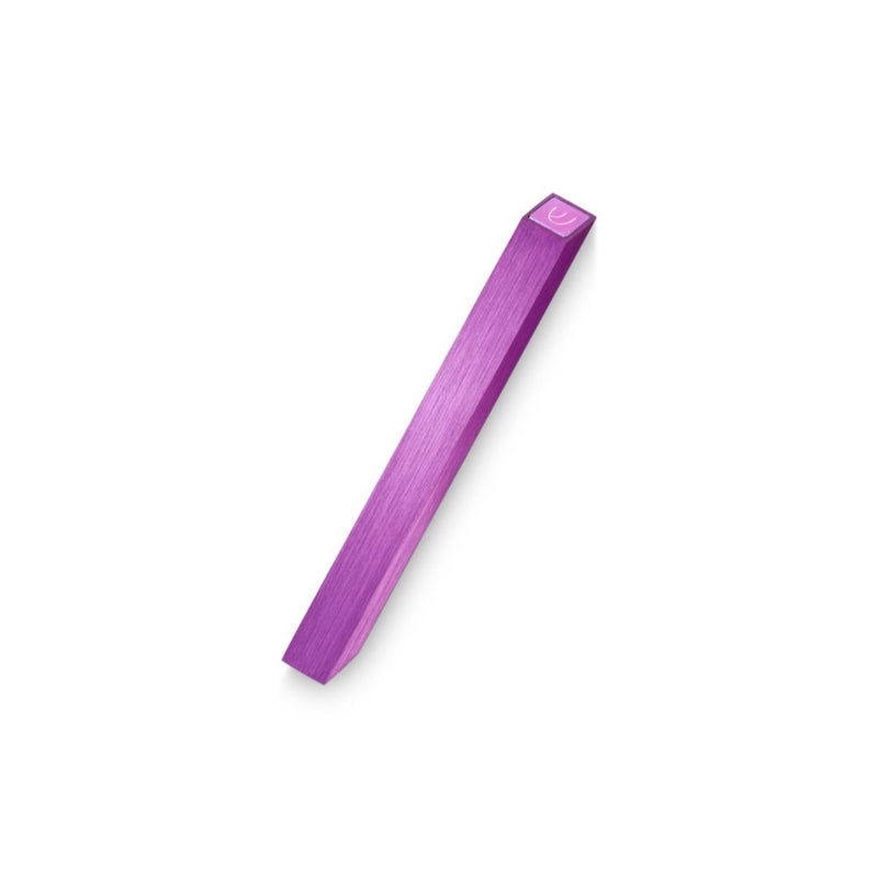 Square Shin Mezuzah in Purple / Pink by Adi Sidler