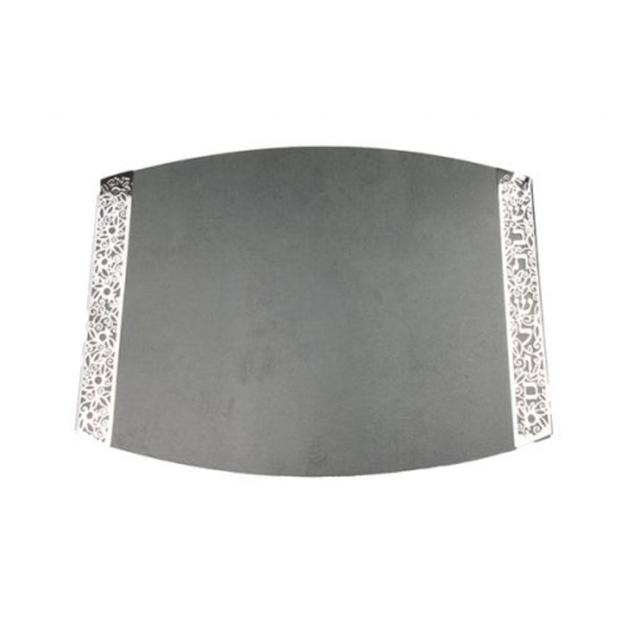 Challah Board in Porcelain with Metal Cutout - Grey by Yair Emanuel
