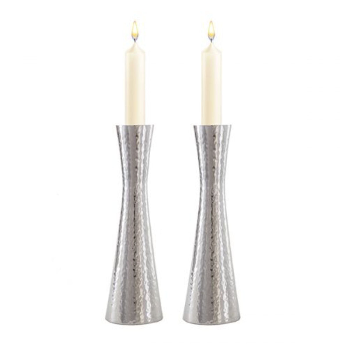 Hammered Large Candlesticks by Yair Emanuel