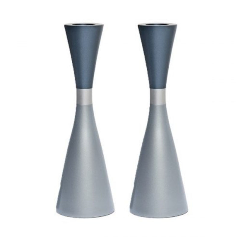 Candlesticks with Ring in Gray by Yair Emanuel