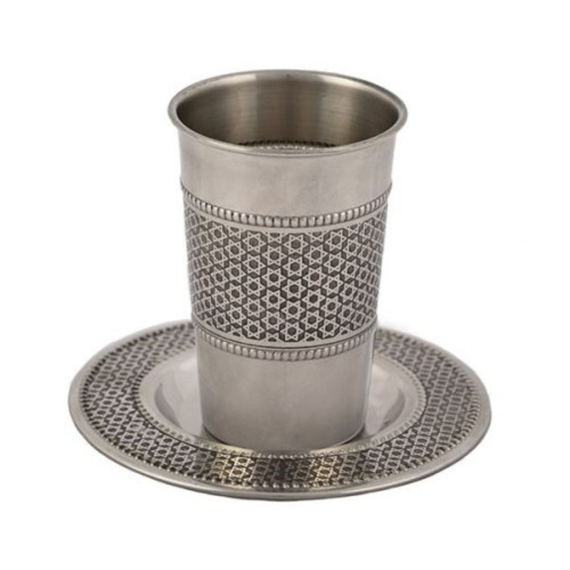 Magen David Kiddush Cup & Plate with by Yair Emanuel