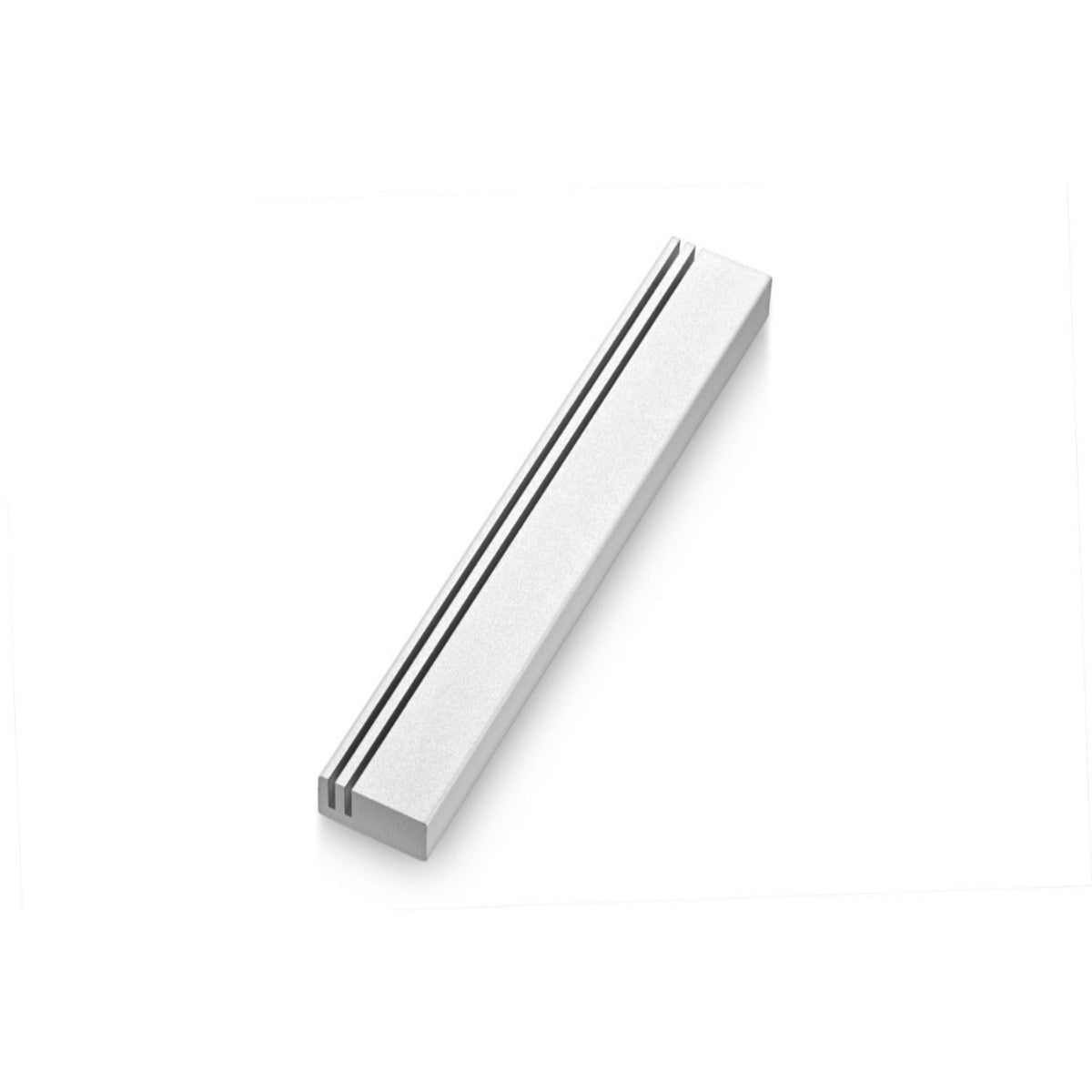 Vertical Track Mezuzah in White by Adi Sidler