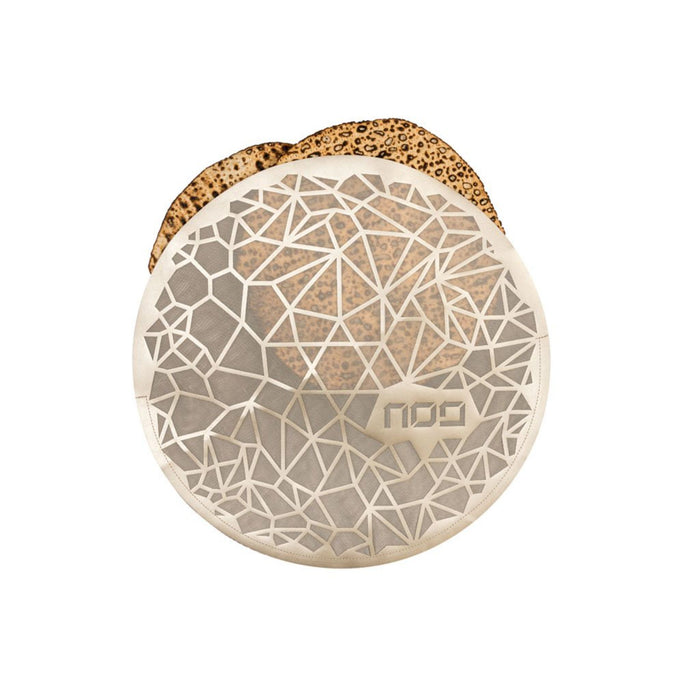 Geometric Matzah Cover in Gold by Apeloig Collection