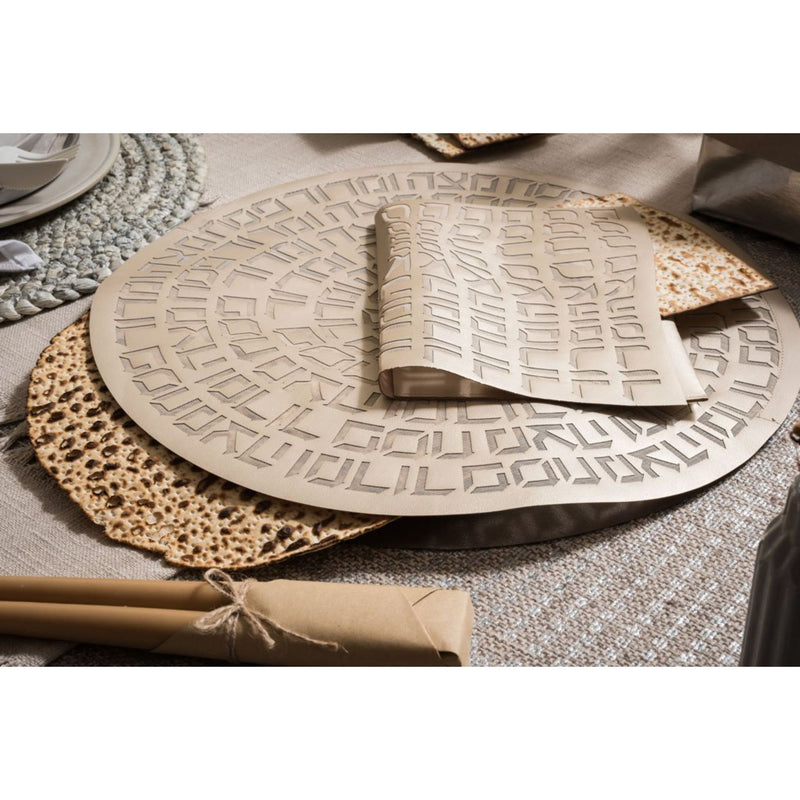 Type Matzah Cover in Gold by Apeloig Collection