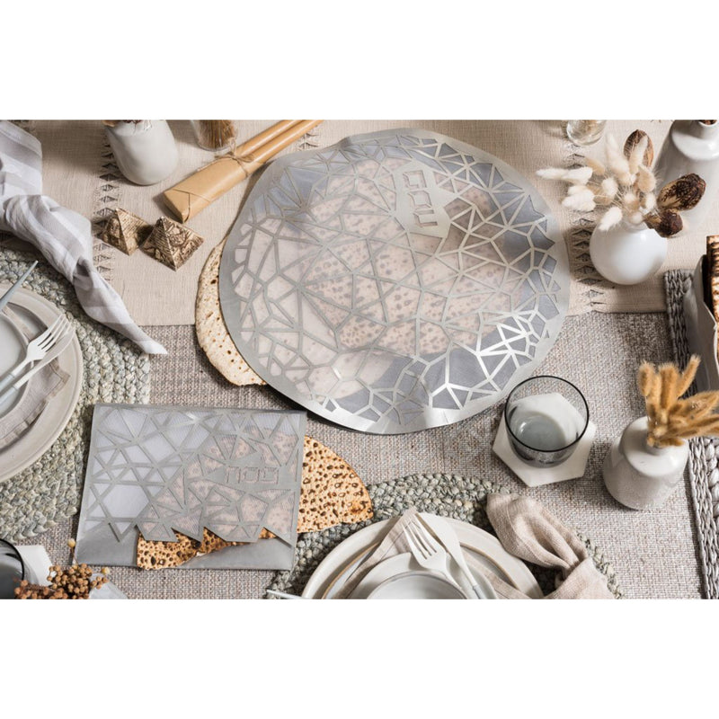 Geometric Afikomen Cover in Silver by Apeloig Collection