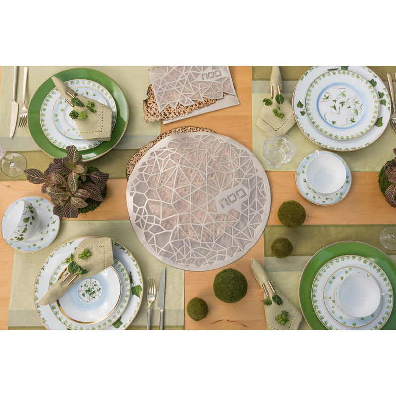 Geometric Matzah Cover in Silver by Apeloig Collection