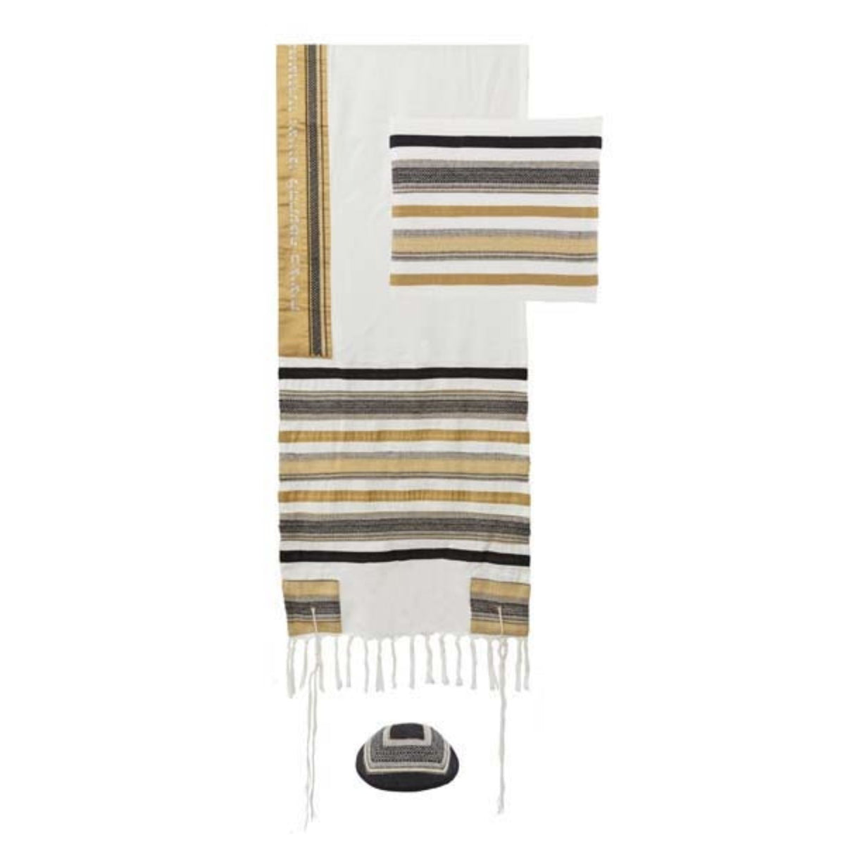 Gold & Black Tallit by Yair Emanuel