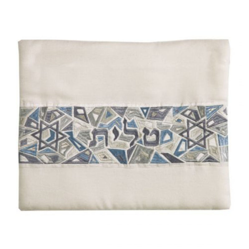 Grey "Magen David" Tallit Bag by Yair Emanuel