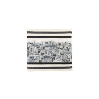 Jerusalem Black/Grey Tefillin Bag by Yair Emanuel