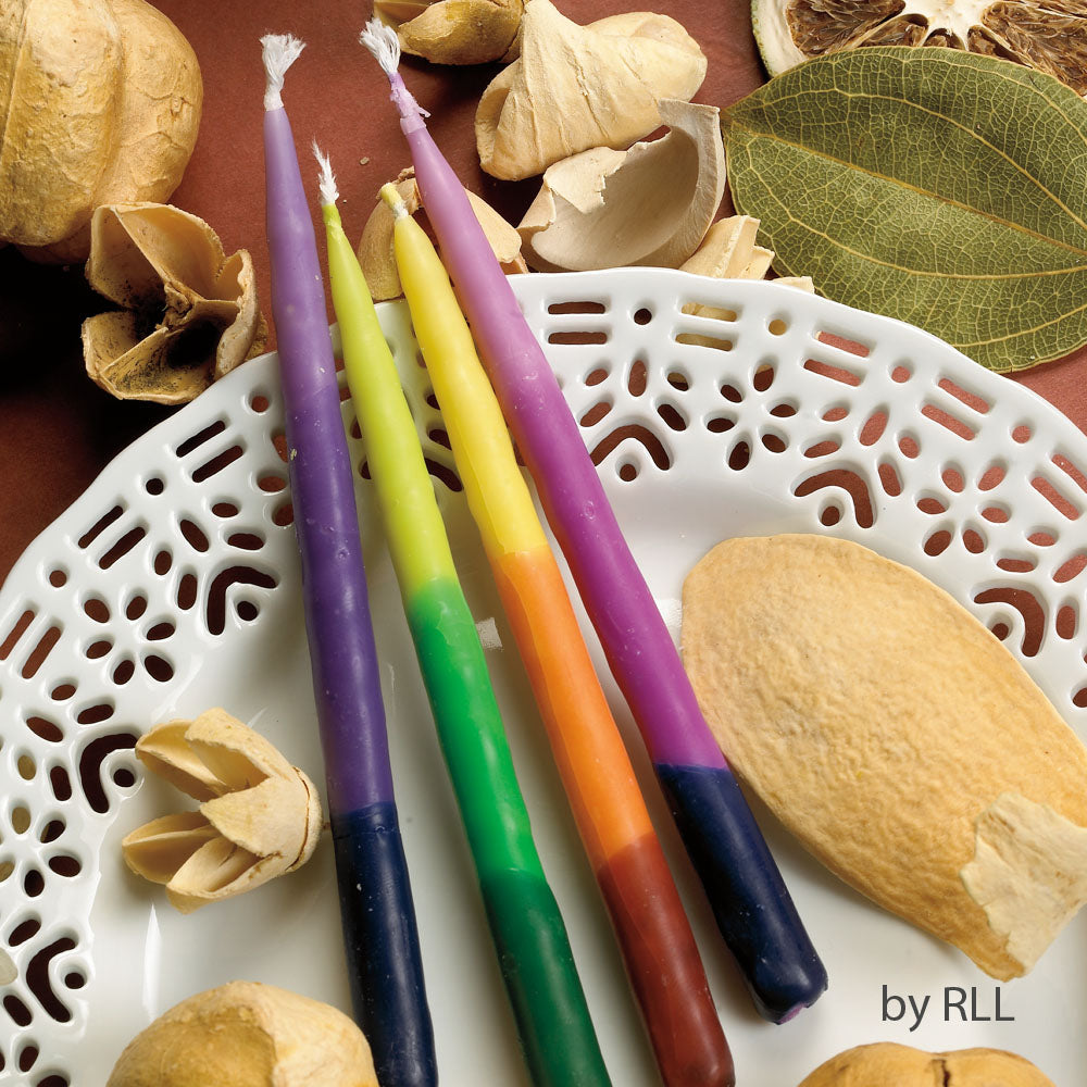 Premium Chanukah Candles - Tri-Colour