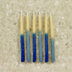 Biodegradable, Hypo-Allergenic, Blue & Natural Hand-Dipped Chanukah Beeswax Candles