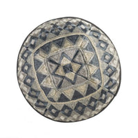 Squares Embroidered Kippah in Silver by Yair Emanuel