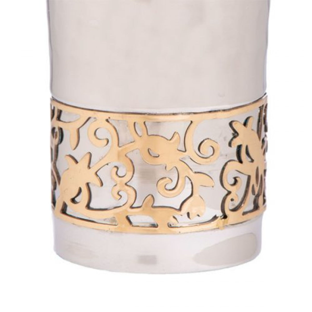 Kiddush Cup "Yeled Tov" Metal Cutout - Silver by Yair Emanuel