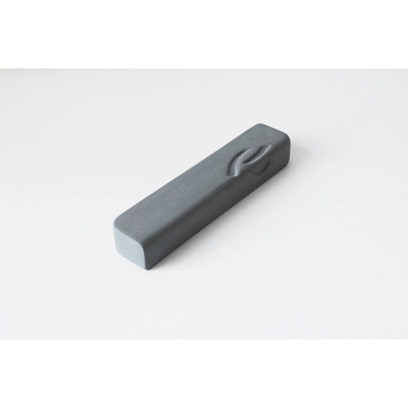 Ceramic Grey Shin Mezuzah by Yahalomis