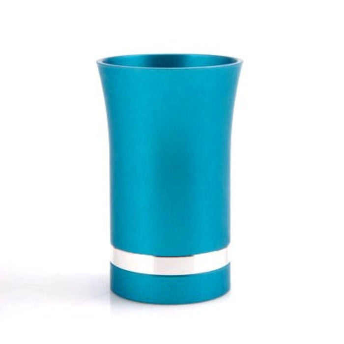 Kiddush Small in Teal Cup by Agayof