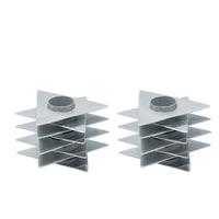 Magen David 3D Shabbat Candlesticks in Silver by Yair Emanuel