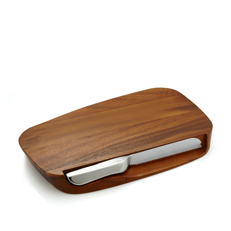 Blend Challah Board with Knife by Nambe