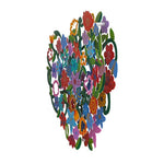 Hand Painted Metal Cutout Heart in Flowers 12" x 12" by Yair Emanuel