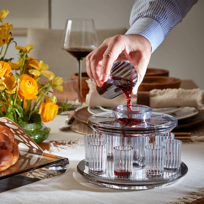 Kiddush Wine Fountain Set - Smoke by Apeloig