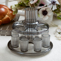 Kiddush Wine Fountain Set - Smoke by Apeloig