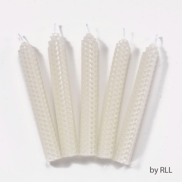 Premium White Honeycomb Beeswax Shabbat Candles