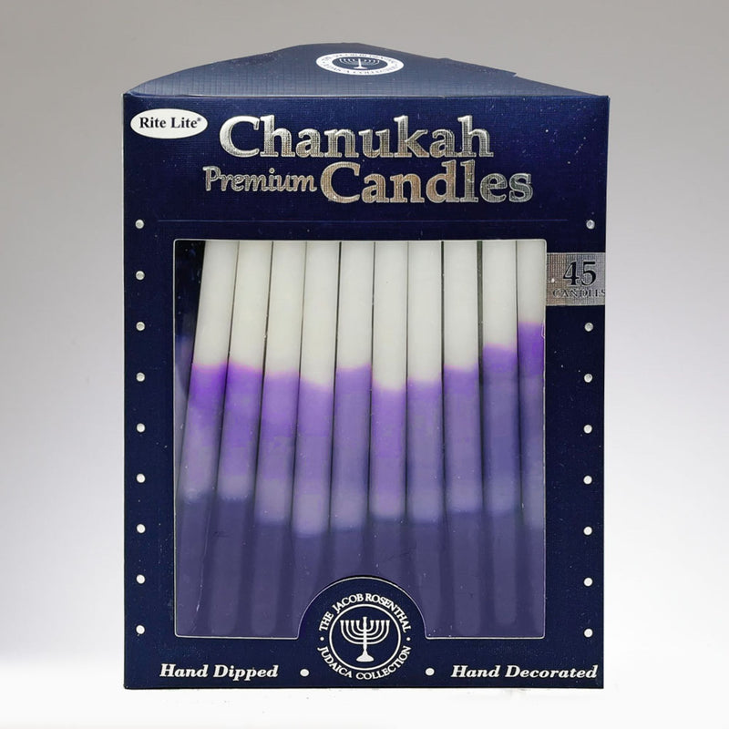 Premium Chanukah Candles - Blue/Purple/White