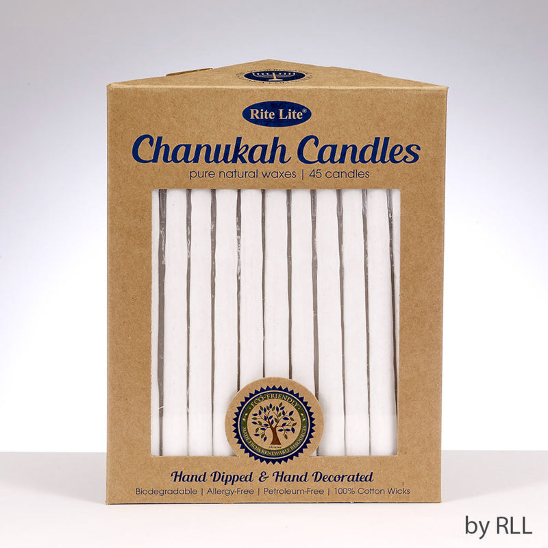 Organic Vegetable Natural Wax Pure White Chanukah Candles