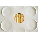 Ceramic Seder Plate with Gold Accents by Yahalomis