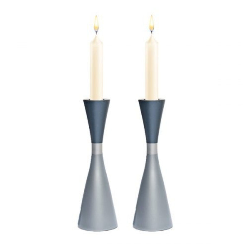 Candlesticks with Ring in Gray by Yair Emanuel