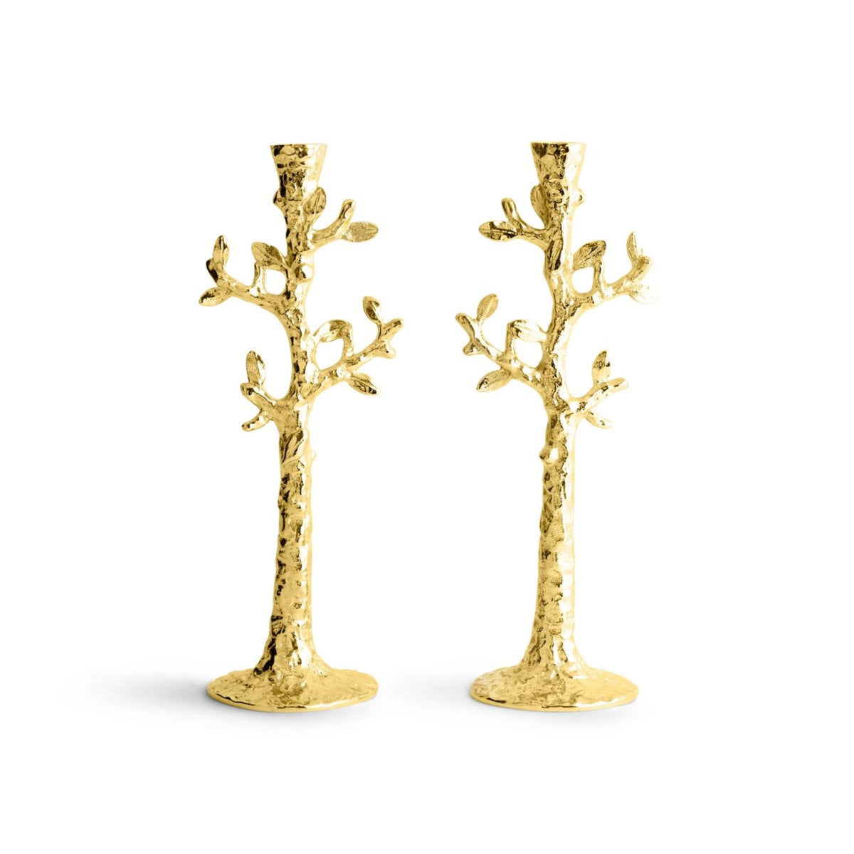 Tree of Life Candleholders in Gold by Michael Aram