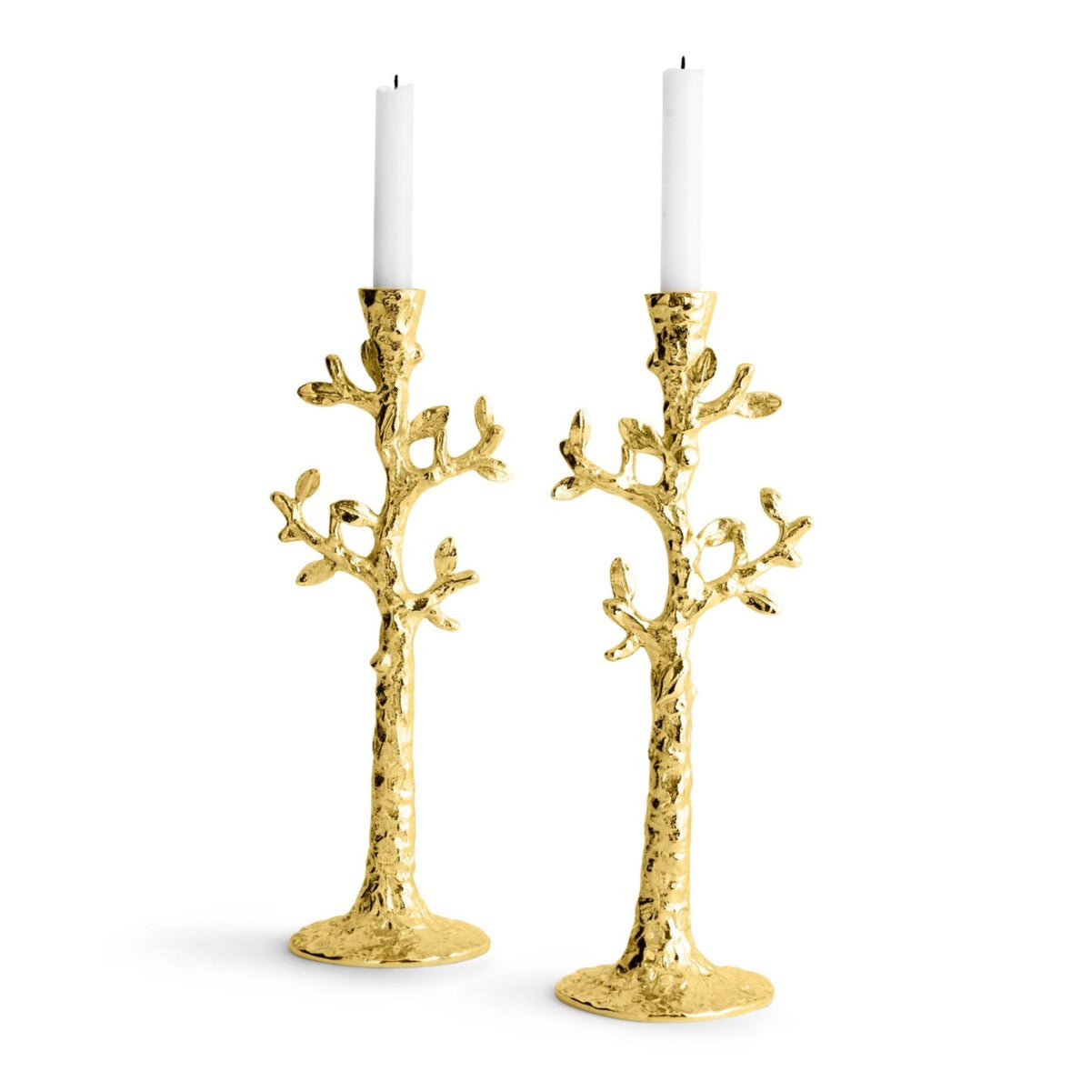 Tree of Life Candleholders in Gold by Michael Aram